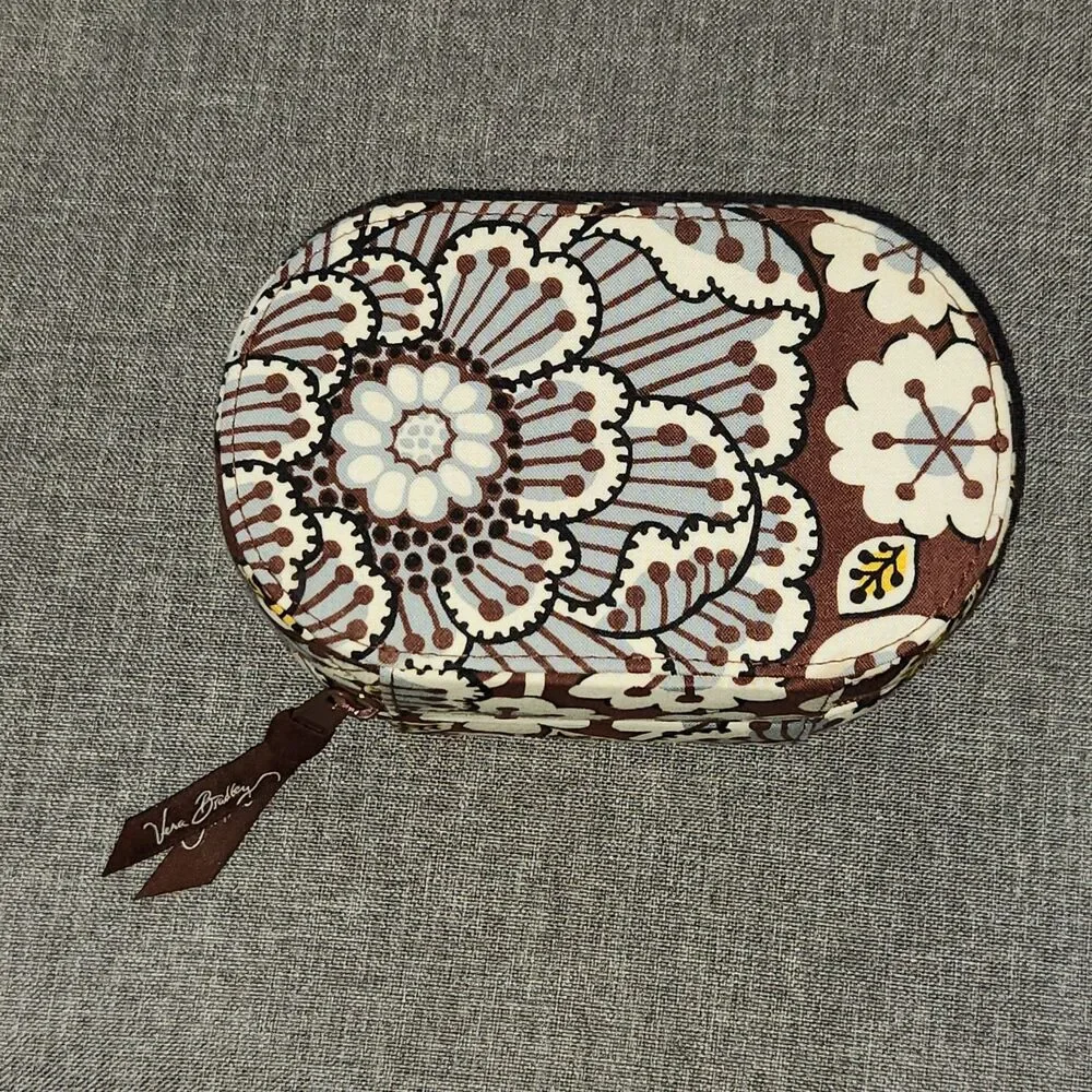 Vera Bradley Floral Quilted Travel Jewelry Case